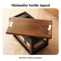 Foldable Design Wheeled C-Table Nordic aesthetic Serving Cart Space-Saving Household Furniture With casters for Small Apartment Dwellers, Remote Workers, Students, Living Room, Bedroom, Home Office