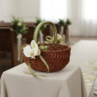 Flower Girl Basket Lightweight Handheld Petal Basket Versatile Event Accessory for Parties