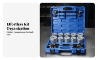 27 Pieces Metal Auto Maintenance Gear Adapter Sleeves Bushing Removal Tool Kit Press and Pull Sleeve Kit