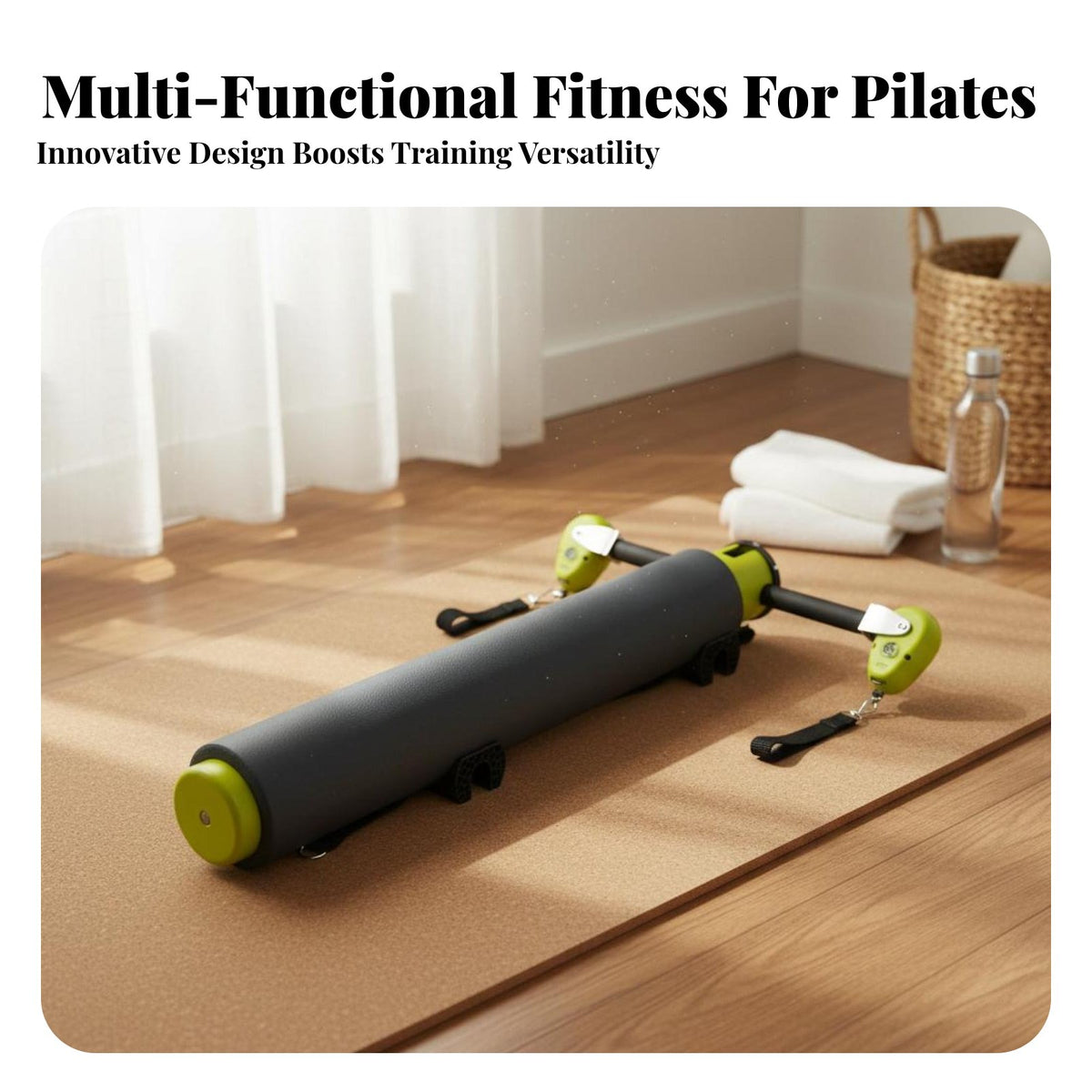 Multi-Functional Pilates Roller Pilates Roller Non-Slip Design Core Training Balance Roller Portable Pilates Instructor for Mind-Body Practice Practiti Single Rs, Beginners, Adults, Home Gym, Full Body Exercise, Travel, Office