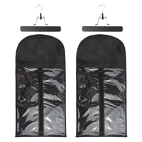 2 Pieces Garment Dust Cover Lightweight Hanging Clothes Cover with Clear Window Transparent Storage Bags