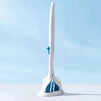 Disposable Toilet Brush Set Wall-Mounted Toilet Wand with Disposable Heads Compact for Bathroom, Rv