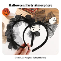 Mesh Specter Hairband Fun Photo Prop Halloween Specter Headband Halloween Headband Lightweight Spooky Headpiece Comfortable Fit