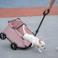 Foldable Pet Carriage Lightweight Pet Carriage with Basket Portable Strolling Cart for Cats, Travel