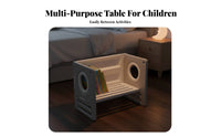 Ergonomic Design kids' Table and Chair set Rounded Corners toddler's Plastic Desk and Chair Sturdy Playroom Set Multi-Functional for Toddlers, Preschoolers, Daycare Providers, Kindergarten, Bedroom, literacy, mealtime