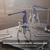 Heavy-Duty 3-Jaw Bearing Puller Multi-Functional Hydraulic Gear Puller Vertical and Horizontal Use Wheel Hub Removal Tool Kit Long-Lasting Forged Steel for Auto Technicians, Maintenance Professionals, DIY Enthusiasts, Workshop, Garage, Factory