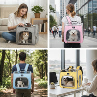 Cat Carrier Backpack Breathable Cat Backpack Carrier Portable Handsunrestricted for Travel, Vet Visits