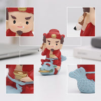 Scholar Figurine Traditional Chinese Style Figurine Painted for Collectors