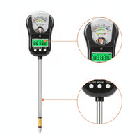7-in-1 Soil Tester Multi-Function Soil Tester with Rotating Head Adjustable for Gardeners, Growers, Garden, Greenhouse, Lawn