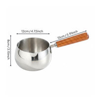 Infant Nutrition Pot Cooking Pot Non-Coated Stainless Steel Milk Heating Easy to Clean Mini Saucepan with Pour Spout for Parents, Infants