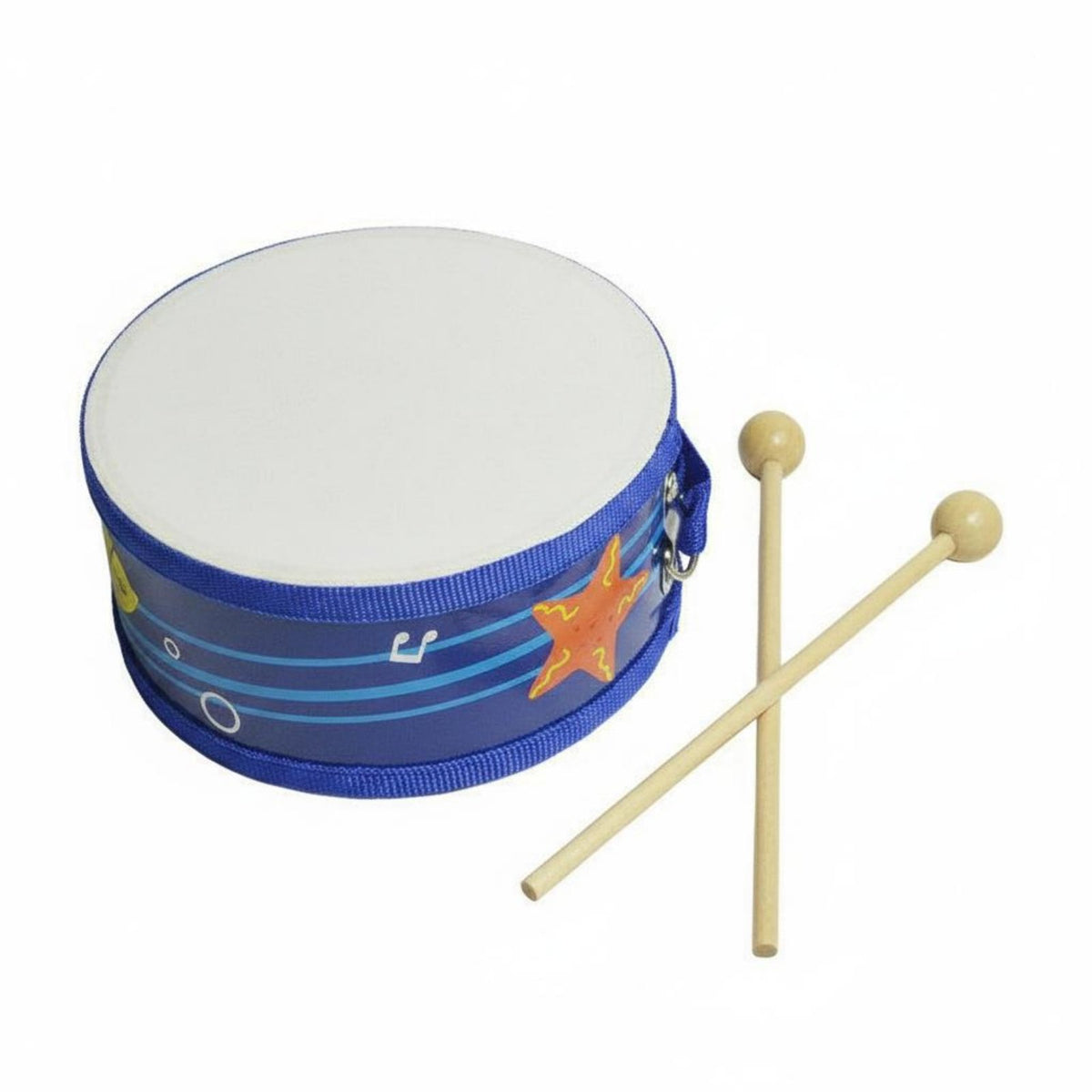 Includes Drumsticks and Strap Double-Sided marching Drum Develops Rhythm child's Marching Drum genuineistic Design Musical Toy Moderate Volume for Preschoolers, Beginner Musicians, Music Educators, Kindergarten, Early Education, Home Play, play area