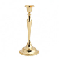 Elegant Candlestick Holder with Beaded Edge Slender Taper Candle Holder Decorative Metal Candlestick Sturdy for Wedding Planners