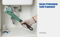 Heavy-Duty Adjustable Jaw Wrench, Large Opening, Multi-Function Automatic Tightening Tool for Home Installation & Removal