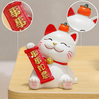 Auspicious Cat Cute Welcoming-Neko Decorative Welcoming Cat Statue for Entryway, Display Shelf, Office
