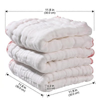 12 Layer Cotton Dish Cloths and Non-linting Cloth, Oil Resistant Dish Cloths for Kitchen Cleaning