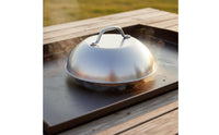 Easy to Clean Stainless Steel Griddle Cover Rust Resistant Teppanyaki Griddle Cover Reduces Splatter for Grilling, Backyard, Kitchen
