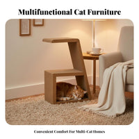 Satisfies clawinging innate drive Cardboard Cat House Integrated clawing Pads Multi-Level Cardboard clawinger Includes Play Toys Pet Supply sturdy Construction for felines, Kittens, Indoor Use, Indoors, energetic time, Living Room