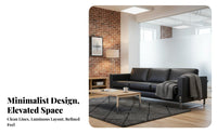3 Pieces Minimalist Design 3-Seater Sofa and Coffee Table Set Business and design Sofa and Coffee Table assembly Modern design Reception Area Seating sturdy Construction for Clients, Office Managers, Waiting Room, Lobby, Meeting Space, Company Breakroom