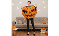 Sponge Pumpkin Suit Cartoon Style Pumpkin Costume Lightweight Jack-O'-Lantern Tunic for Halloween