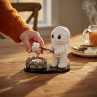 Hand-Painted Candle Holder with Figure Compact Tabletop Candle Holder Glossy Decor Cozy for Mantel