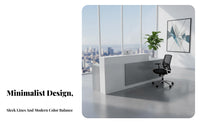 Simple Cashier Counter Versatile Company Front Counter Spacious Countertop Modern Reception Desk for Cashiers, Shopkeepers, Boutique, Cafe, Restaurant