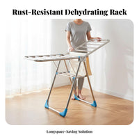 Foldable Clothes Dehydrating Rack Space-Saving Foldable Laundry Stand Installation Foldable Clothes Dryer for Families, Balcony, Apartment