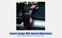 Crystal Car Phone Holder, Universal Suction Mount, 360° Rotating Anti-Shake Navigation Stand, Multifunctional Dashboard