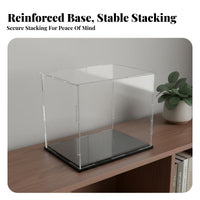Acrylic Display Box High Clearness Acrylic Display Case Glueless Structure Dustproof Figure Container for Collectors, Hobbyists