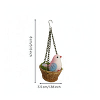 Tiny Avian Nest Detailed Design 1:12 Dollhouse Bird Nest Gift Idea for Model Room
