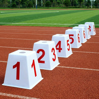 Color Cone, Marker Cone, Lane Marker, Track and Field Equipment, Sports Day, Sprint Race, Plastic, Set of 8