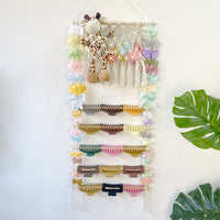 Wall-Mounted Hanging Organizer with Net for Hair Clips and Children's Items, 6 Layers, Cotton, Modern Simple Style