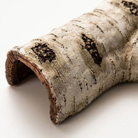 Realistic Birch Bark Hide Snake Hide, Resin Cave for Crested Gecko Tank Accessories, Textured Porous Interior for Small Reptiles and Rodents