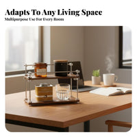 Multi-Tier Desk Shelf Space Saving Desktop Organizer Multifunctional for Bedroom