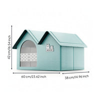 Insulated Cat House Indoor Cooling Cat House Dog Bed with Cooling Layers Enclosed for Cats, Living Room, Bedroom