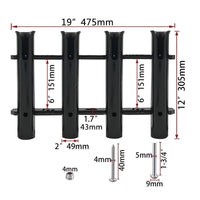 4-Tube Fishing Rod Holder Easy Installation 4 Tube Fishing Rod Holder for Anglers