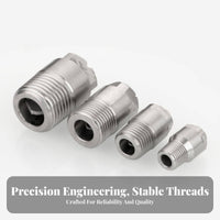 Stainless Metal Rectangle Nozzle Wide Angle Solid Cone Nozzle Rust-Resistant Flat Fan Spray Tip for Cooling Systems, Fire Suppression