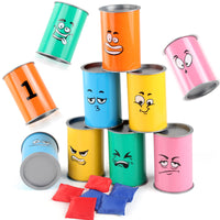 Fun Expression Throwing Can Set for Kids Parent-Child Interactive Game Creative Bean Bag Knockdown Bucket