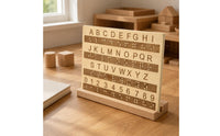 Raised Dots Braille Alphabet Board Engraved Letters Wooden Braille Board