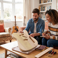 Traditional Design Style Electric Guitar Body with Screw Attached Neck on Poplar Guitar Body Customizable Instrument Part for Luthier, Hobbyists