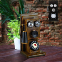 Metal Rotary Dial Phone Model Tabletop Telephone Ornament European-Inspired Vintage Phone Decor Decorative Craft