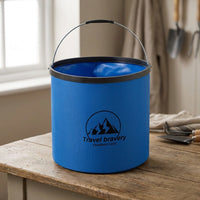 Outdoor Foldable Water Bucket Portable Car Wash Fishing Camping Collapsible Plastic Pail with Handle