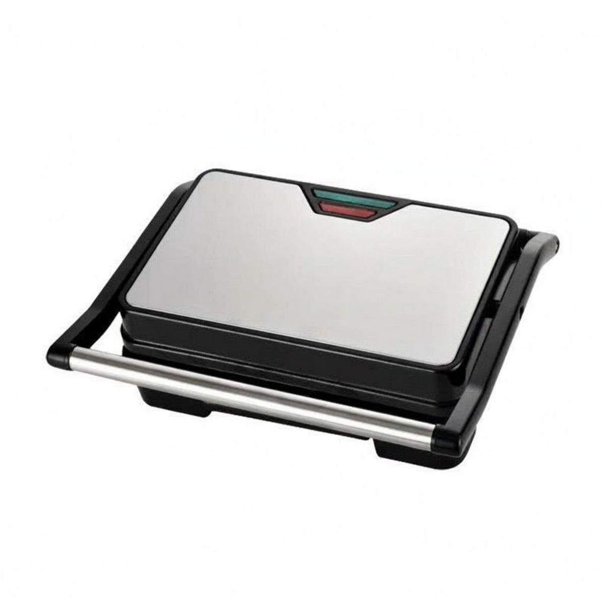 Non-Stick Plates Panini Press Double-Sided Heating Contact Grill Multi-Functional Indoor Electric Grill 180° Flat Opening for Dorm Room