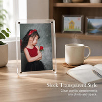 Acrylic Magnetic Photo Frame for 3-inch Instax Photos and Small Cards