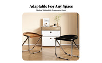 Foldable Minimalist Cylindrical Stool Portable Space-Saving Seat Lightweight Folding Chair Sturdy Construction for Cafe Owners, Design Enthusiasts, Dining Room, Small Apartments, Kitchen, Balcony