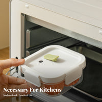 4-Compartment Food Container Microwave Safe Refrigerator Organizer Airtight closure