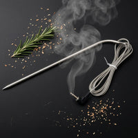 Braided Cable Grill Meat Sensor Right-Angled Plug Replacement Sensor 280°C Range Cooking Accessory Heat-Resistant