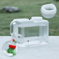 water container with Lid and Spigot Transparent with Spigot Square Dispenser for Road Trips
