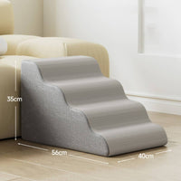 Gentle Incline Design Dog Ramp for Bed Stable and Sturdy Cat Steps for Sofa Easy to Assemble Puppy Climbing Ladder Removable Washable Cover for Bedside