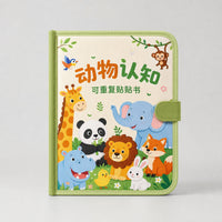 Interactive Sticker Book with Hook-and-Loop Educational Reusable Sticker Book Circular Binding-Bound Creative for Classroom
