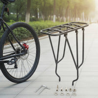 Easy to Install Rear Bike Rack with Hardware Sturdy Rear Bike Rack High Strength Sleek for Cyclists, Commuters